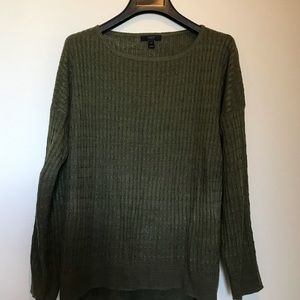 JCrew Olive Green Linen Sweater